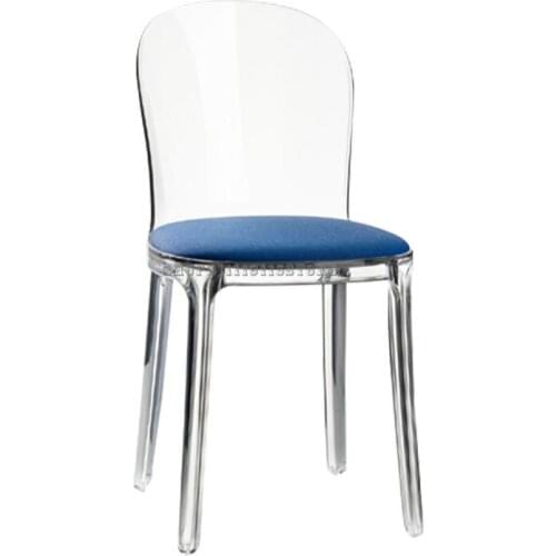 Transparent Dining Chair Creative Modern Simple Back Chair Designer Chair Coffee Chair Makeup Chair Reception Chair