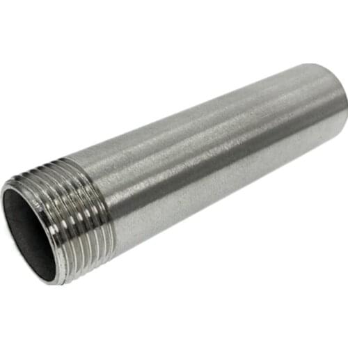 Thread Length 100MM-300MM 304 Stainless Steel Pipe Fitting Weld Nipple Coupling Connector for Water Oil Air
