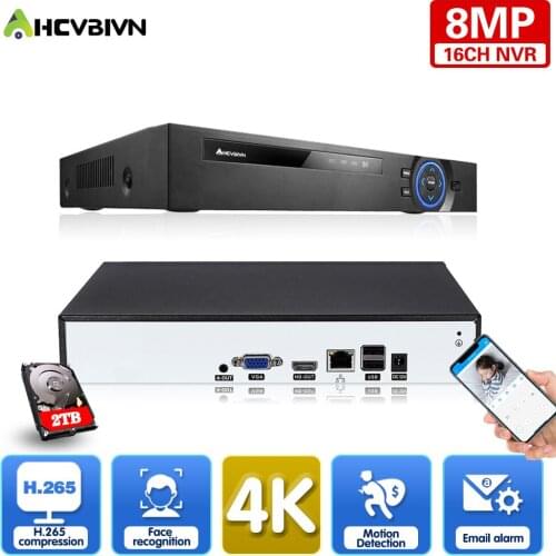 H.265 8 Channel NVR 4K Network Video Recorder 8CH CCTV Video Surveillance Recorder For IP Camera 4K 9CH NVR 5MP ONVIF XMEYE HDD