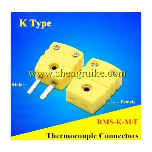 K Type thermocouple connector flat pin male and female