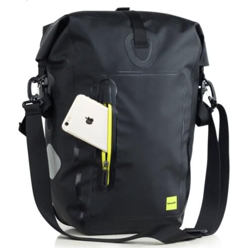 Rhinowalk Pannier Bag Bicycle Saddle Bag MTB Road Bike Rear Rack Bag Shoulder Backpack Waterproof Multifunction Large Capacity