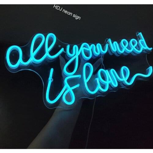 HDJSign Flex Led Custom Neon Sign Waterproof Light all you need is love Party Bar Wedding Decor Neon Top