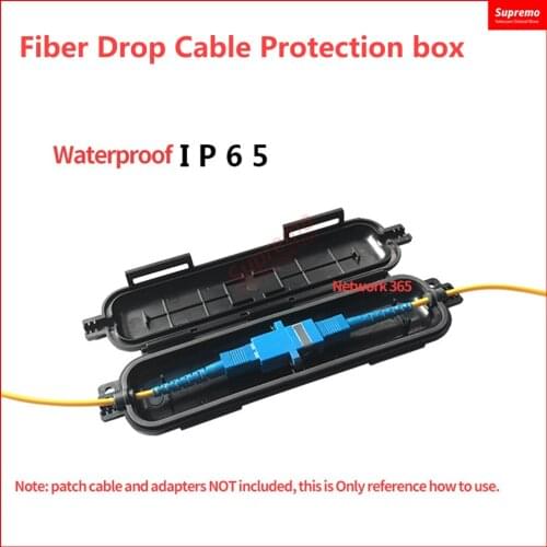 20pcs SC APC Fiber Protect Box Waterproof Grade IP 65 White/Black Color FTTH Fiber Accessories Fiber Drop Cable Protection box