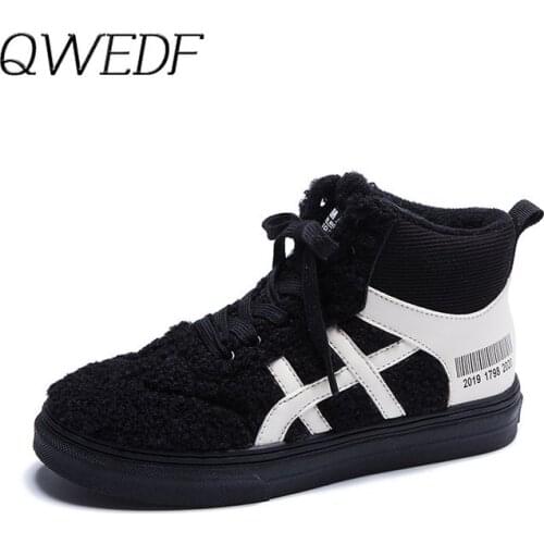 2019 Women Shoes Women Vulcanize Shoes Women Sneakers Plush Winter Shoes Female Casual Winter Sneakers Basket Femme Z5-80