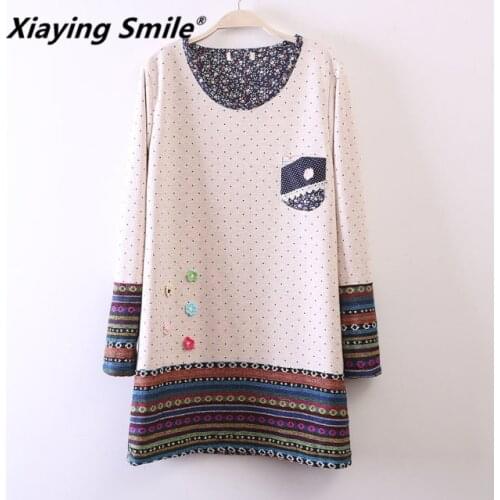 Xiaying Smile Women Biank Maternity Dress Female Fashion All-Match O-Neck Sexy loose Big Tie-dyed Striped Dresss Long Sleeve