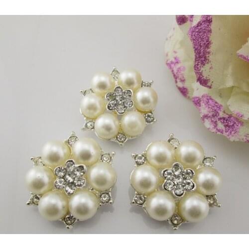 5 pcs metal pearl button hand-stitched coat button jewelry sewing button Holiday decoration