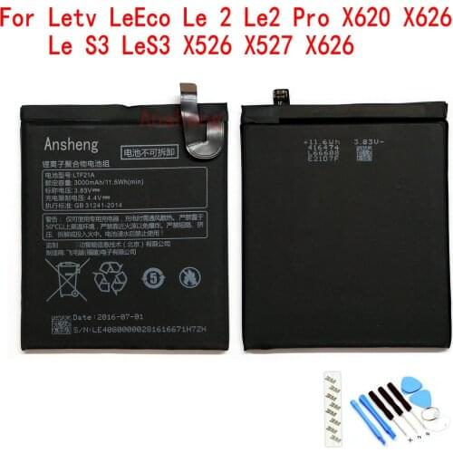 100% NEW Original 3000mAh LTF21A battery For Letv LeEco Le 2 (pro) le 2S le S3 X20 X626 X528 X621 X625 X25 X525 X620 X520 X522