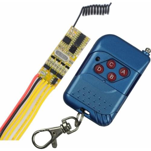 DC 3V 3.6V 3.7V 4.5V 5V 6V 7.4V 9V 12V Micro Remote switch 4CH Mos Small Wireless Switch Output 4CH VCC + High Level 433.92 RXTX