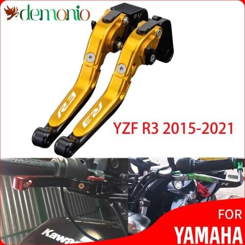 For Yamaha YZF R3 2015 2016 2017 2018 2019 2020 2021 Motorcycle CNC Adjustable Folding YZFR3 Brake Clutch Levers