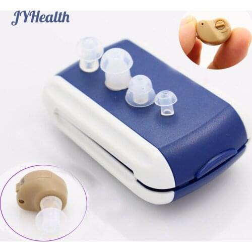 JYHealth In-ear Amplifier Super MINI Hearing Aid Aids device Adjustable Tone personal ear care tools family Gift for The Elderly