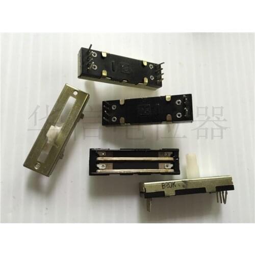 Original new 100% SV201AP 10MB-B20 35MM double slide fader potentiometer B20K handle 10MMC (SWITCH)