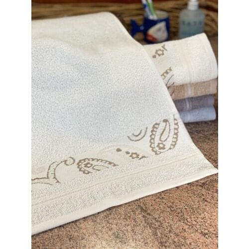 HAND FACE TOWEL SOFT ELEGANT PATTERN MEDIUM SIZE, 100% COTTON, LOCAL PRODUCTION 40x57cm