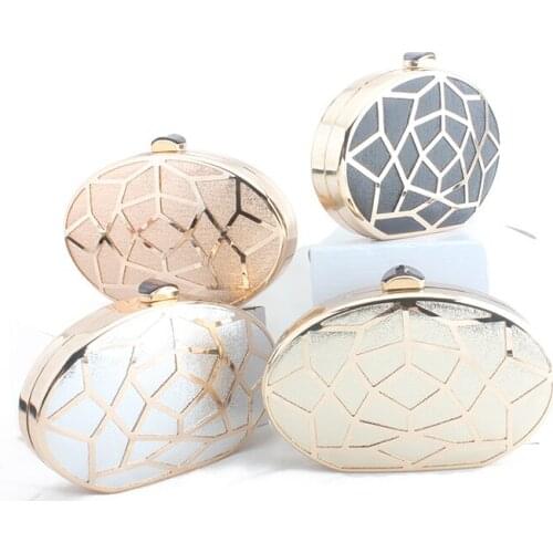 Vintage Handbags Ladies PU Leather Party Prom Geometric Clutch Bag Wallet Women Chain Crossbody Evening Bag Bolsa Feminina