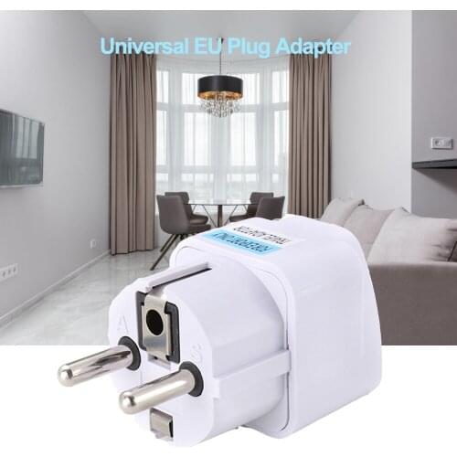 1PC AC 250V 10A EU Plug EU Power Universal RU ES US Conversion Europe Power Plug Converter Socket Travel Socket Outlet Adapter