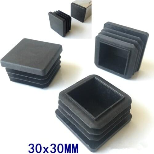 2-50pcs Square Plastic Blanking End Cap Tube Pipe Insert Plug Bung Black 25*25mm
