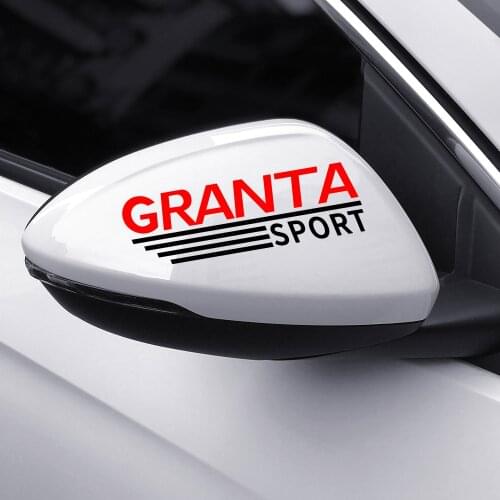 2PCS Car Stickers Decoration Reflective Rearview Mirror Decals For Lada Granta Waterproof Auto Sport Creative Vinyl Accessories