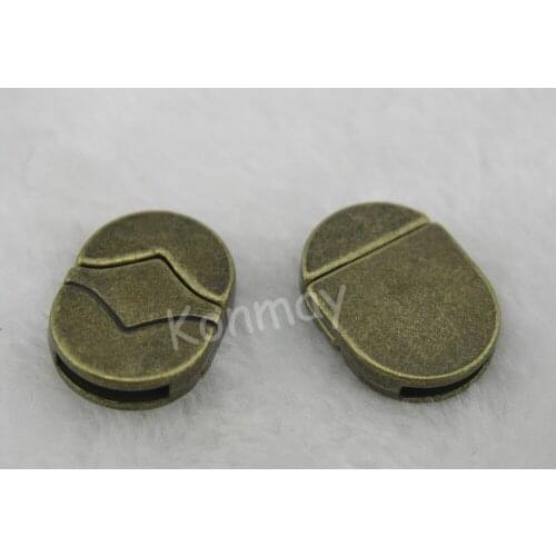 2 Colors--10 Set 13.0x2.5mm Oval Shaped Strong Magnetic Clasp For Bracelet Making--CLP1178