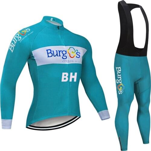 2021 BH Green Cycling Jersey Set Sportswear Team Spring Autumn Long Set Quick Dry Ropa Ciclismo Bike Clothing Wear 20D Gel