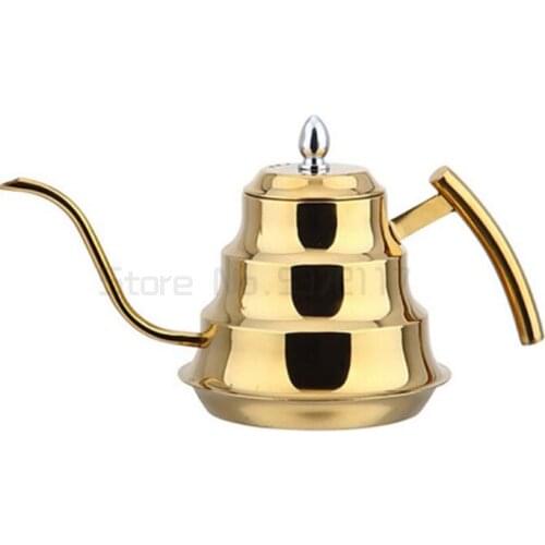 Sanqia l stainless steel Teapot Coffee Drip Kettle tea pot with tea strainer or infuser small Kettle tea kettle teaware sets