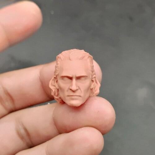 Blank 1/12 Scale Close Eyes Joker Joaquin Phoenix Head Sculpt Unpainted Fit 6" ML Figure