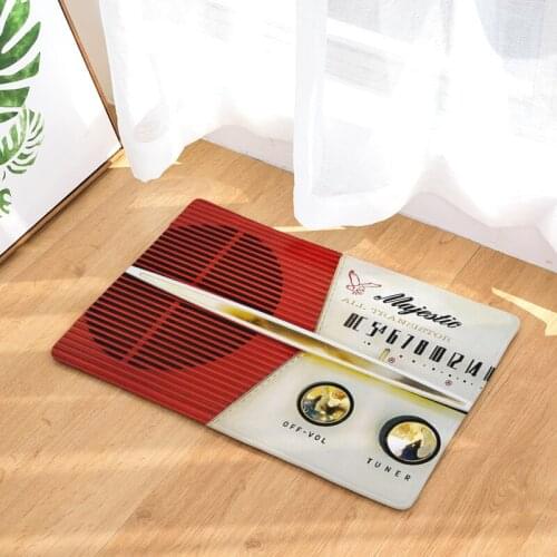 Home Decor Entrance Anti-Slip Doormat Vintage TV Magnetic Tape Music Cassette R Decor Welcome Pad Carpet In The Bedroom alfombra