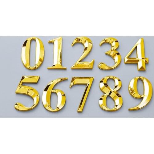 Door Number ABS Plastic Customized Door Plates For Home Gates Hotel Room Personalized House Number Stickers Door Number Sign