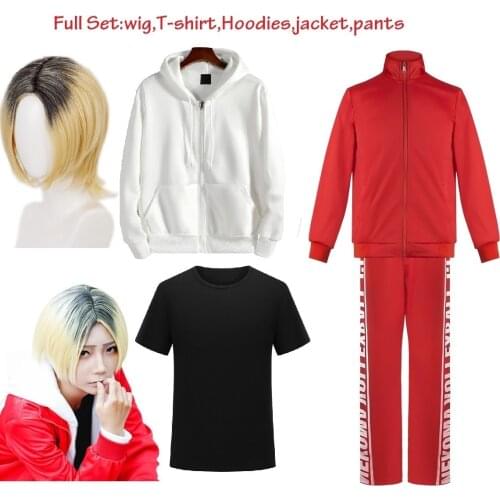 Haikyuu Nekoma Jacket Pants Hoodies T shirt Uniform Kuroo Tetsurou Kenma Kozume Cosplay Costume Volleyball Anime Sportswear