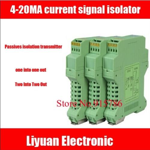 4-20MA current signal isolator / current voltage Passives isolation transmitter /one into one out Signal splitter