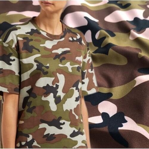 Custom Camouflage Printed Polyester Fabric Cloth 145 cm Width Shirt Handmade DIY Military Uniform Fabric For Dress