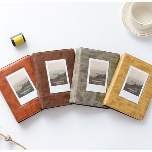 64 Pockets 3 Inch Retro Photo Paper Book Album for Fujifilm Instax Films Album Instax Mini 9 8 7s 90 70 25 Name Card Holder Gift