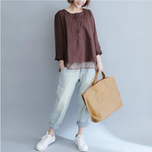 Summer 2021 New Casual and Comfortable Korean Version of Stitching Yarn Jacket Womens Large Size Womens Long Sleeve Blouse