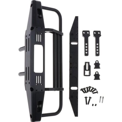 MagiDeal RC Car Front & Rear Bumper Set for TRX4 90046 90047 SCX10 Metal Bumper 1:10 Rock Crawler Bumper Upgrade Parts