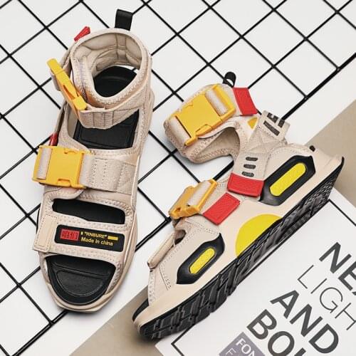Mens Casual Sandals Outdoor Fashion Colorful High-top Buckle Designer Sandals Comfortable Platform Sandals Men sandalias hombre