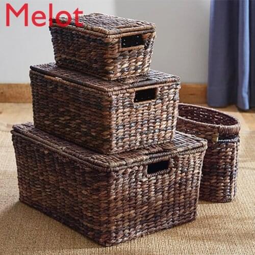Ju Natural American Storage Box with Lid Storage Box Storage Box Wardrobe Storage Basket Seasonal Quilt Storage