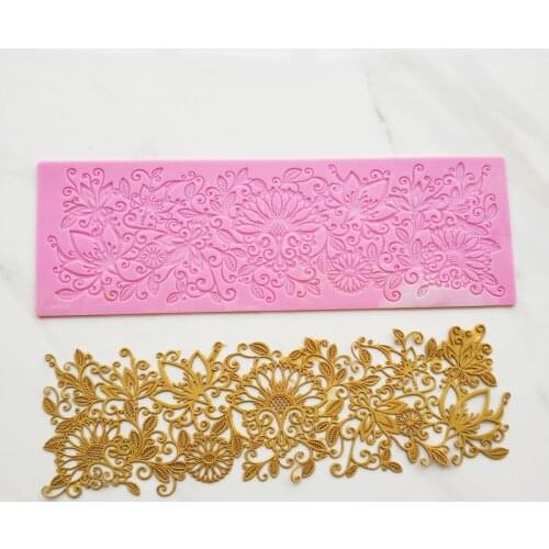 New lace cake lace silicone mold High-end wedding lace cake decoration tools