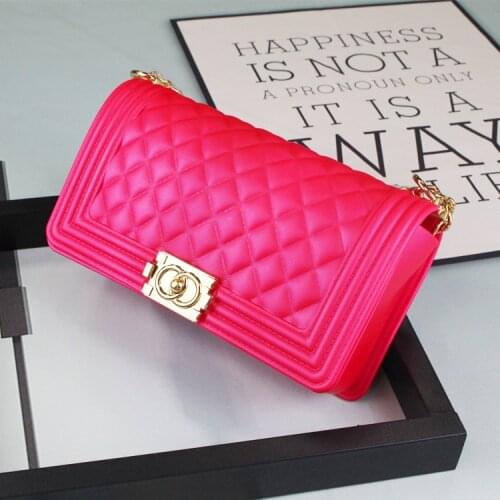 2021new Pattern Bags Hot Bag in Summer Women Handbags Rhombic Grid Ladies Large Capacity Jelly bag Solid Color lux