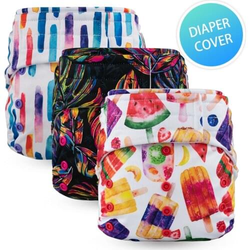 2020.11 New Arrival New Pattern Hook & Loop Cloth Diaper Cover Washable Baby Nappy Child Infant