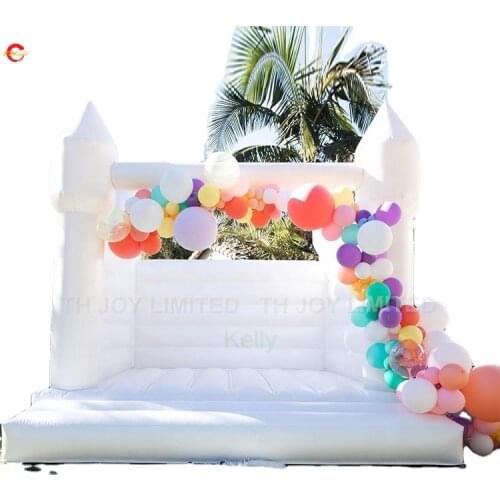2021 new trend outdoor party rental white inflatable bounce house beautiful inflatable wedding bouncer castle