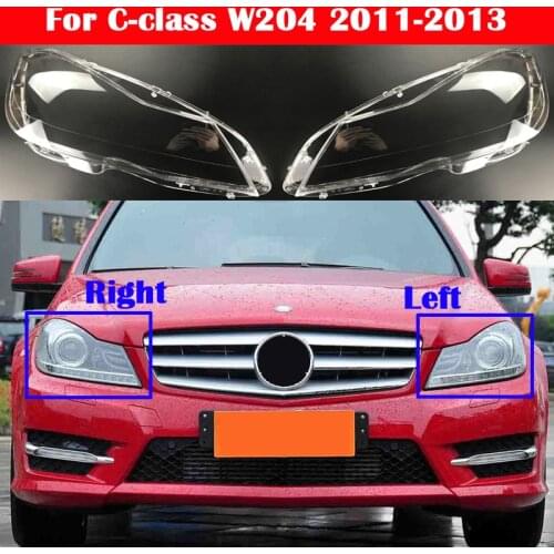 Front Car Lampshade C180 C200 C260 Glass Lens Case Auto Caps Shell Headlight Cover for Mercedes-Benz C-class W204 2011 2012 2013