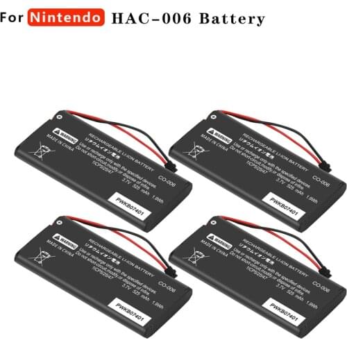 4 Pcs 525mAh HAC-006 Switch Battery HAC-BPJPA-C0 HAC-015/016 HAC-A-JCL-C0 HAC-A-JCR-C0 For Nintendo Switch Ns Joy-Con Controller