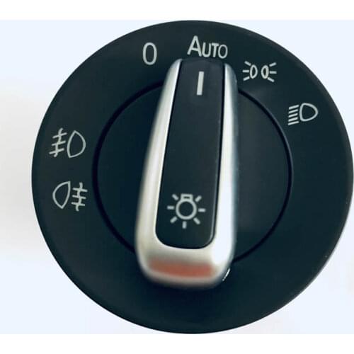 Headlight Fog Light Control Switch Replacement Car Accessories For Golf Jetta MK5 MK6 GTI Passat B6 B7 CC Touran Tiguan Chrome