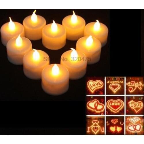 By dhl or ems 600 pieces Flameless 12pcs/set Rechargeable LED Candle