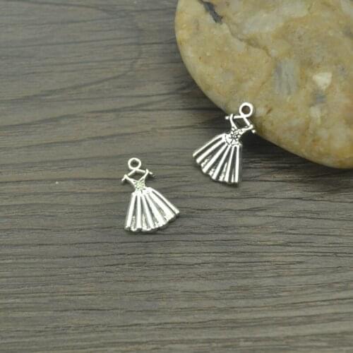 30pcs Charms metal skirt,Antique Making pendant fit,Vintage Tibetan Silver,jewelry DIY bracelet necklace 20*13mm N122