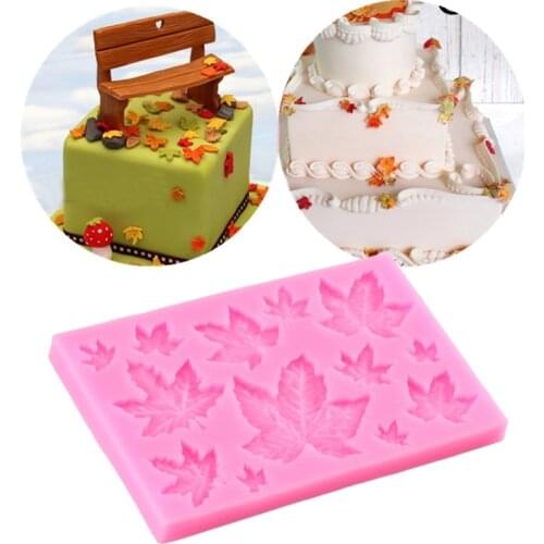 DIY Maple Leaf Silicone Cupcake Baking Mold Candy Clay Chocolate Gumpaste Mould Cupcake Baking Molds Cake Fondant Molds