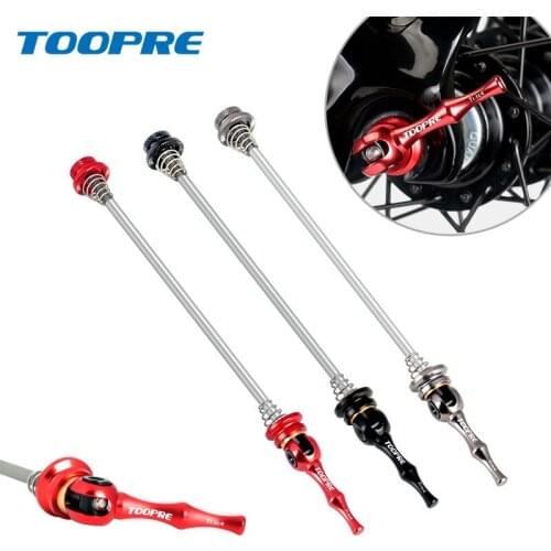 TOOPRE MTB Road Bicycle Titanium alloy shaft QR Ti Skewers Ultralight 9mm 5mm Quick Release 100 135 Hub Lightweight Axle 1 Pair