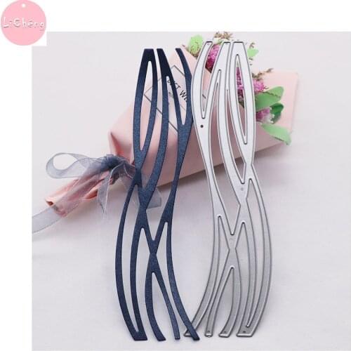 Slimline Card Dies Wave Line Border Dies Photo Album Craft Paper Scrapbooking Accessories Die Cut Knives For Cutting Scrap
