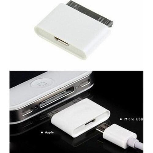 Portefeuille MicroUSB 30pin dock Female Male cabo Connector Adapter for iPhone 3GS 3G 4 4S iPad 1 2 iPod