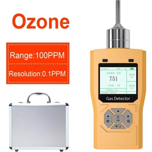 Precision O3 Ozone Photoion Gas Detector Pump Suction Gas Detection Air Detector Low Power O3 Detector Sensor with Alarm