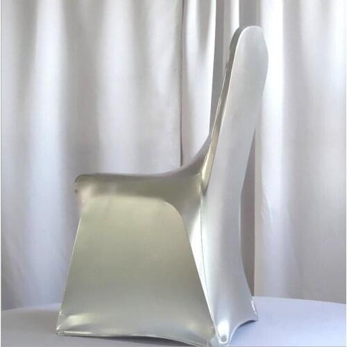 High Quality Chair Covers 10 PCS Gold New Spandex Lycra Chair Covers Cover for Wedding Party Hotels Decorations DHL Free