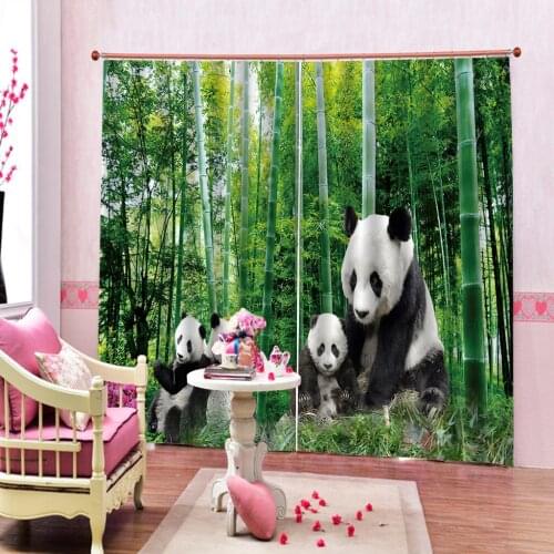 Green bamboo curtains 3D Window Curtains Blackout living room wedding bedroom decorate Cortinas Drapes Rideaux Customized